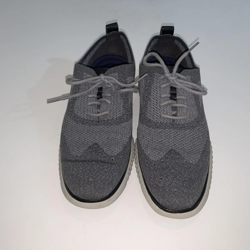 Cole Haan Grand.OS Shoes Mens  9M Gray Stitchlite Wingtip Oxford Sneakers C27565